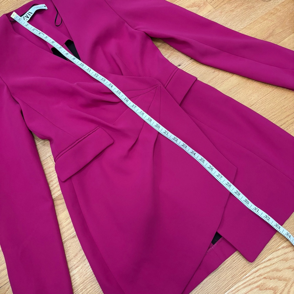Zara Pink Draped Blazer Dress - Picture 12 of 14